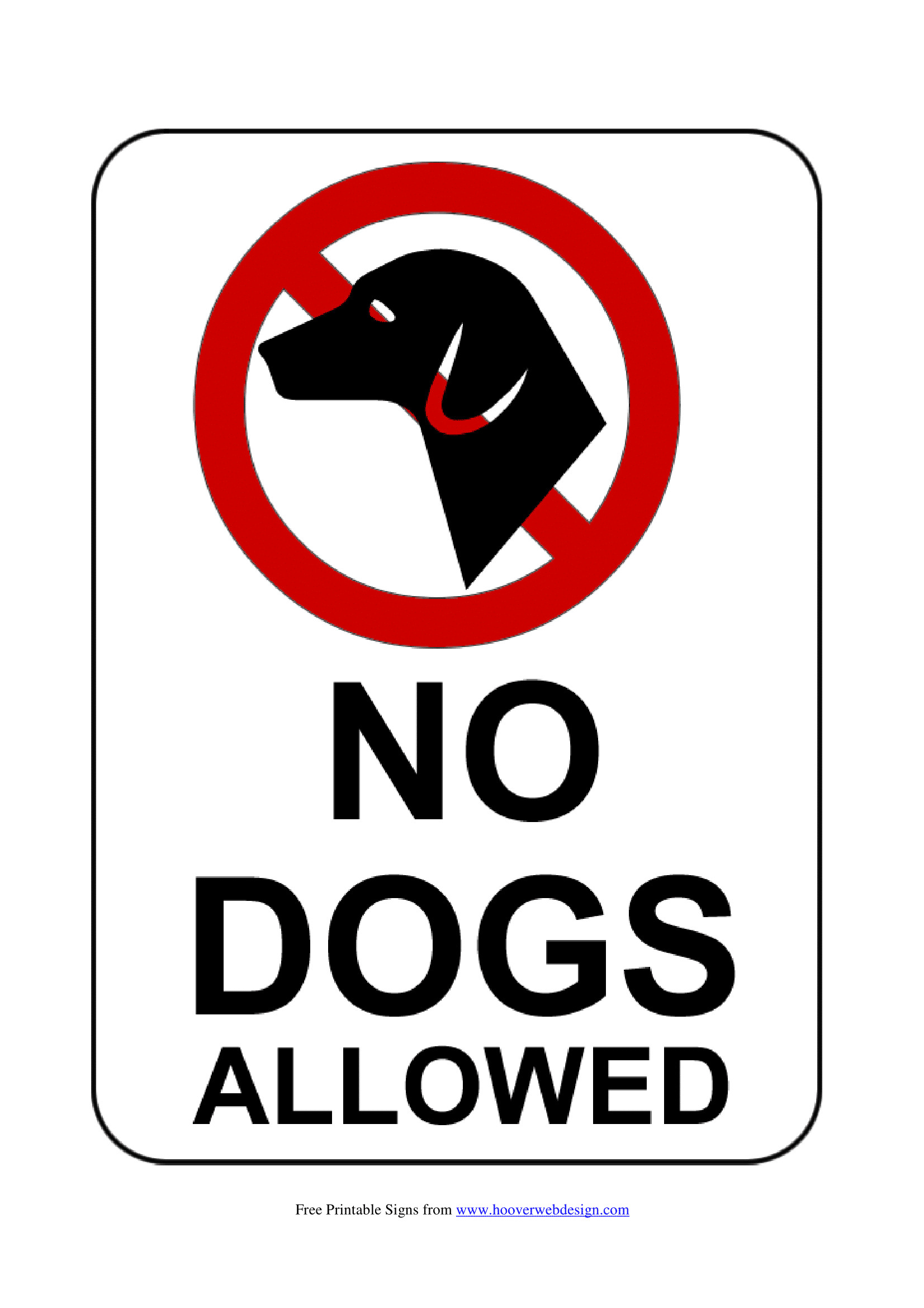No Pets Allowed Sign Free Printable