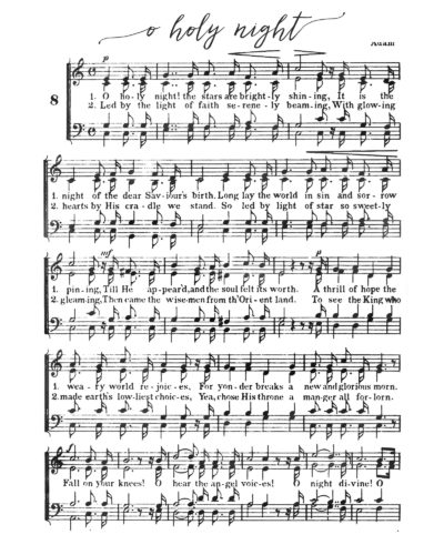 O Holy Night Free Printable Christmas Sheet Music Our Handcrafted Life