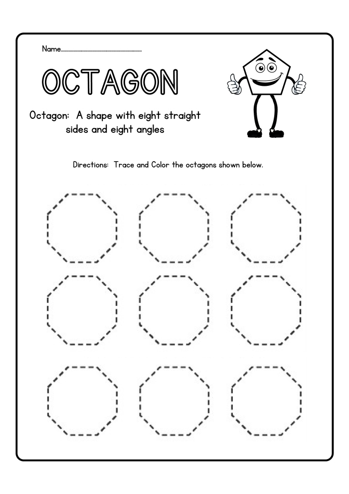 Octagon Worksheets For Preschool