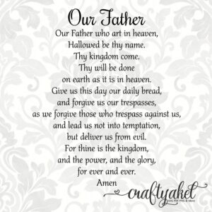 Our Father Prayer SVG