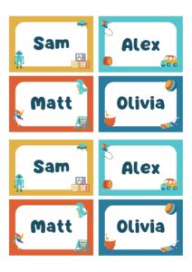 Page 2 Free Printable Customizable Name Tag Templates Canva