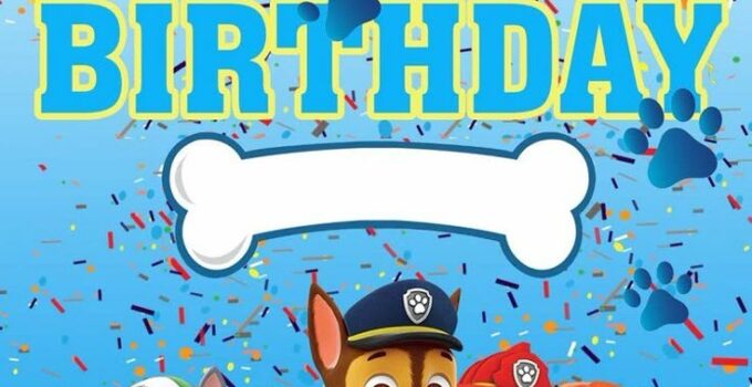 Paw Patrol Free Printable Birthday Card