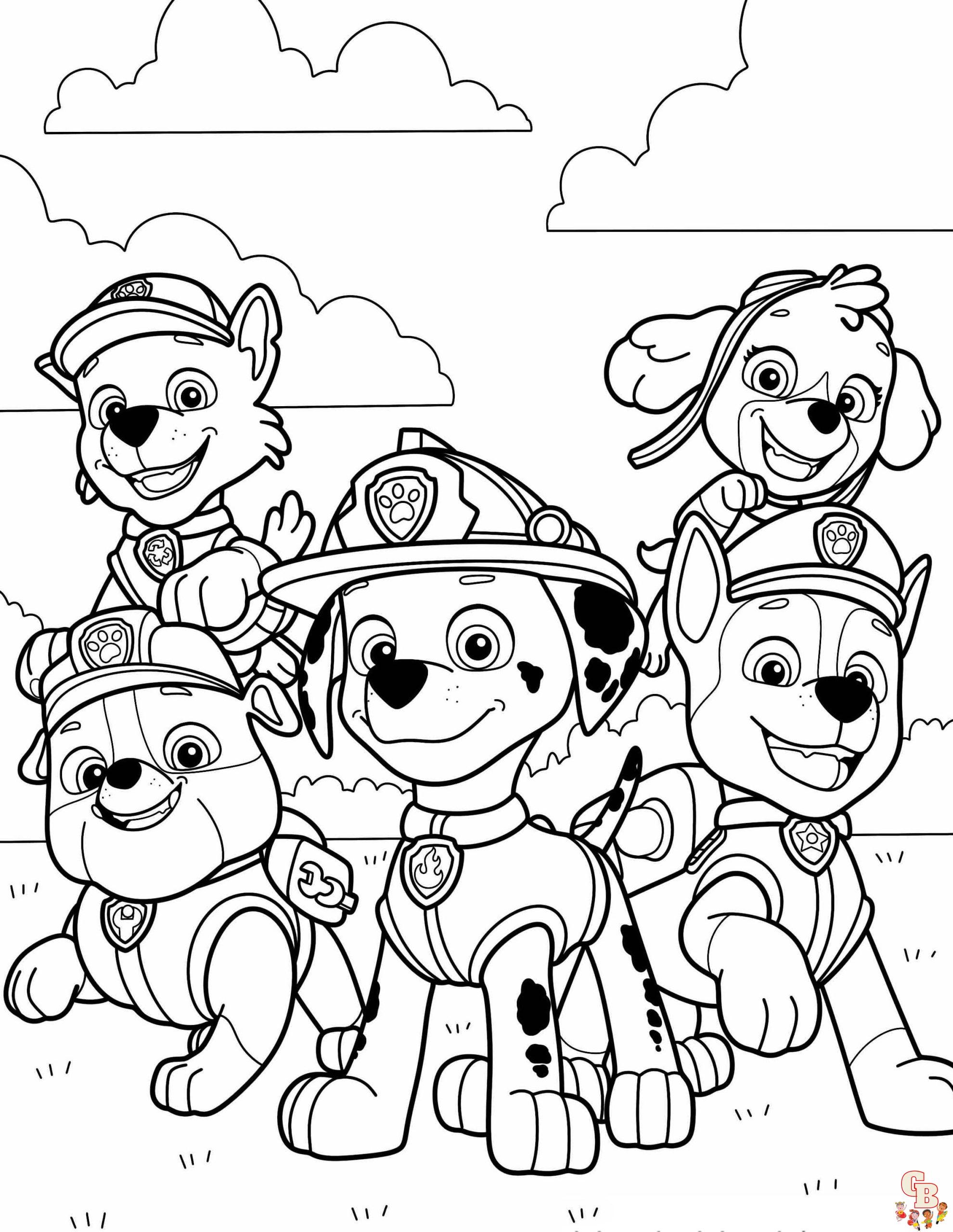 Paw Patrol Characters Coloring