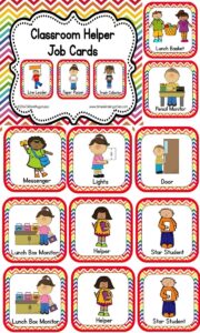 Perfect Free Printable Preschool Classroom Job Chart Esl Food Crossword