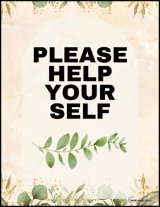 Please Help Yourself Sign Printable Template FREE Download Printable