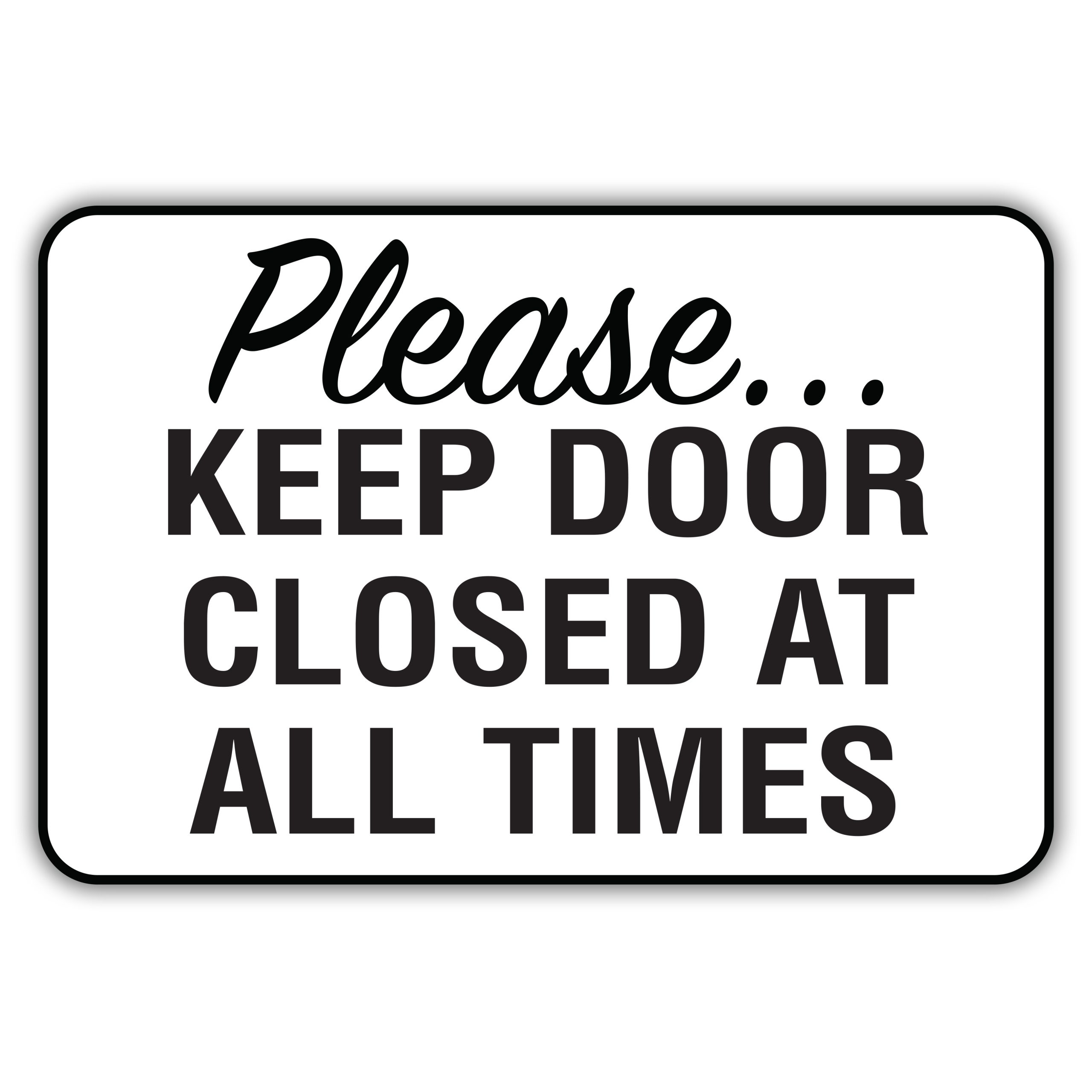 Please Keep Door Closed Sign Printable Templates Free PDF 55 OFF