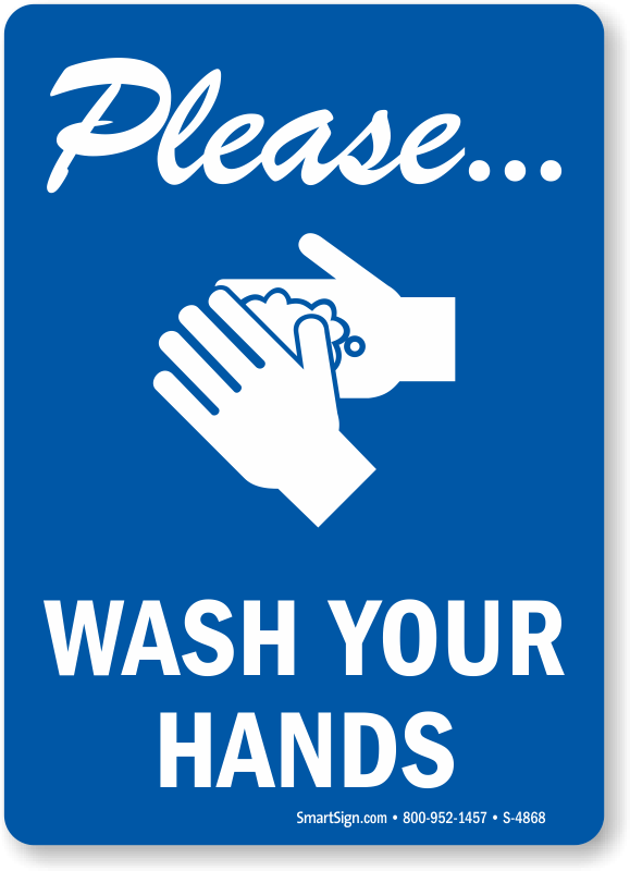 Please Wash Your Hands Vertical Sign Free PDF SKU S 4868