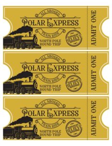Polar Express Golden Ticket Template