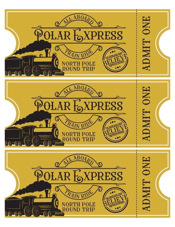 Polar Express Golden Ticket Template