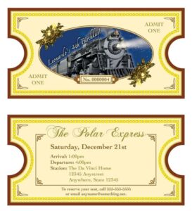 Polar Express Ticket Printable Free Dev onallcylinders