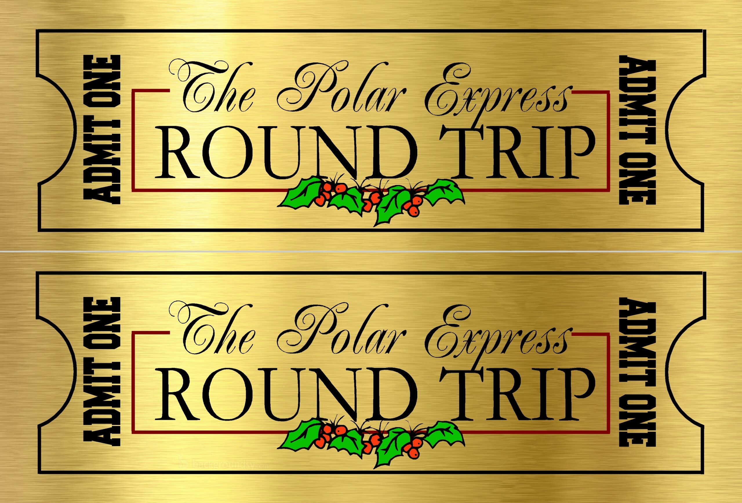 Polar Express Golden Ticket Printable Free
