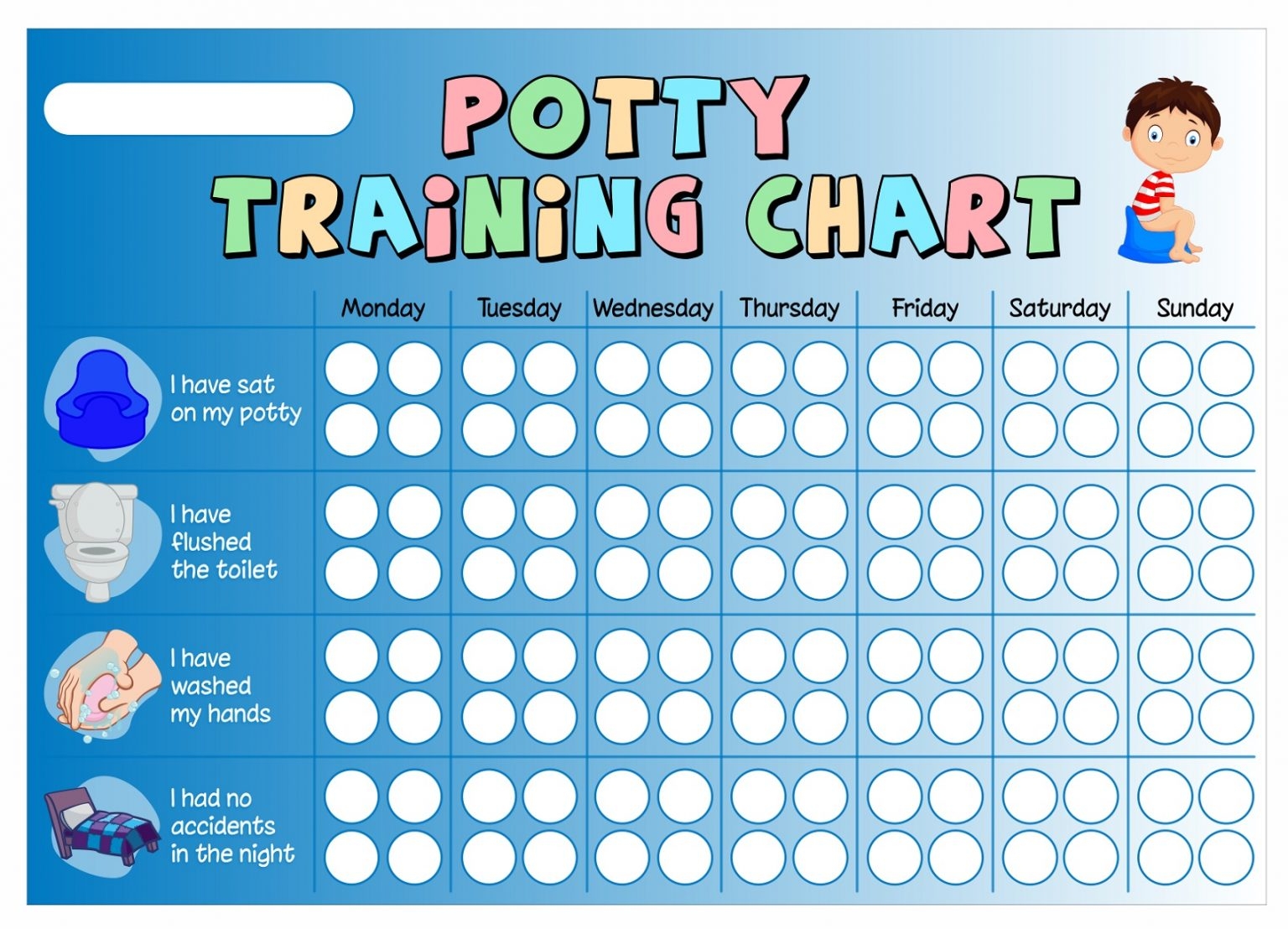 Potty Training Star Chart Potty Training Sticker Chart Free Printable