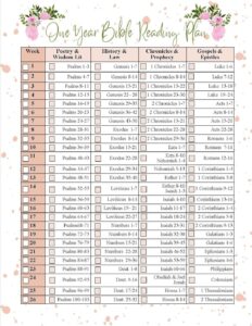 Printable 1 Year Bible Reading Plan Printable New Year Banners