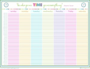 Printable 24 Hour Daily Schedule Template Free Templates Printable