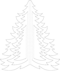 Printable 3D Paper Christmas Tree Template