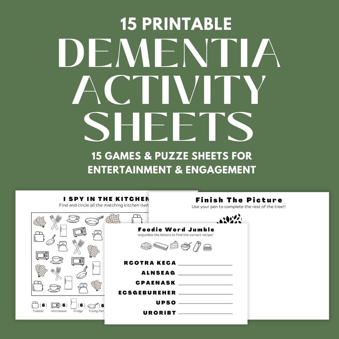 Free Printable Activities For Dementia Patients