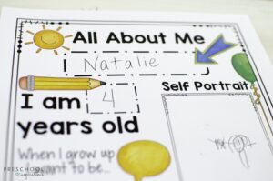 Printable All About Me Poster For A Preschool Theme Preschool