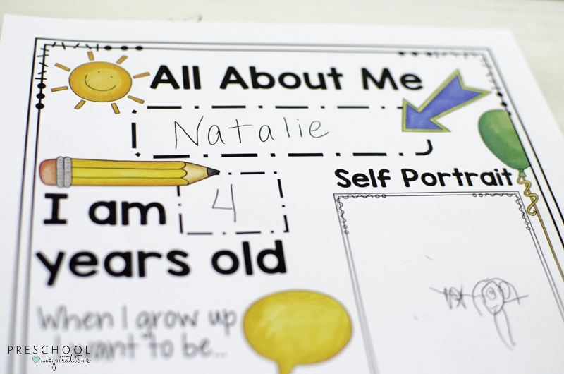 Printable All About Me Poster For A Preschool Theme Preschool 