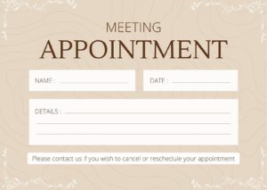 Printable Appointment Reminder Cards Template Free Printable