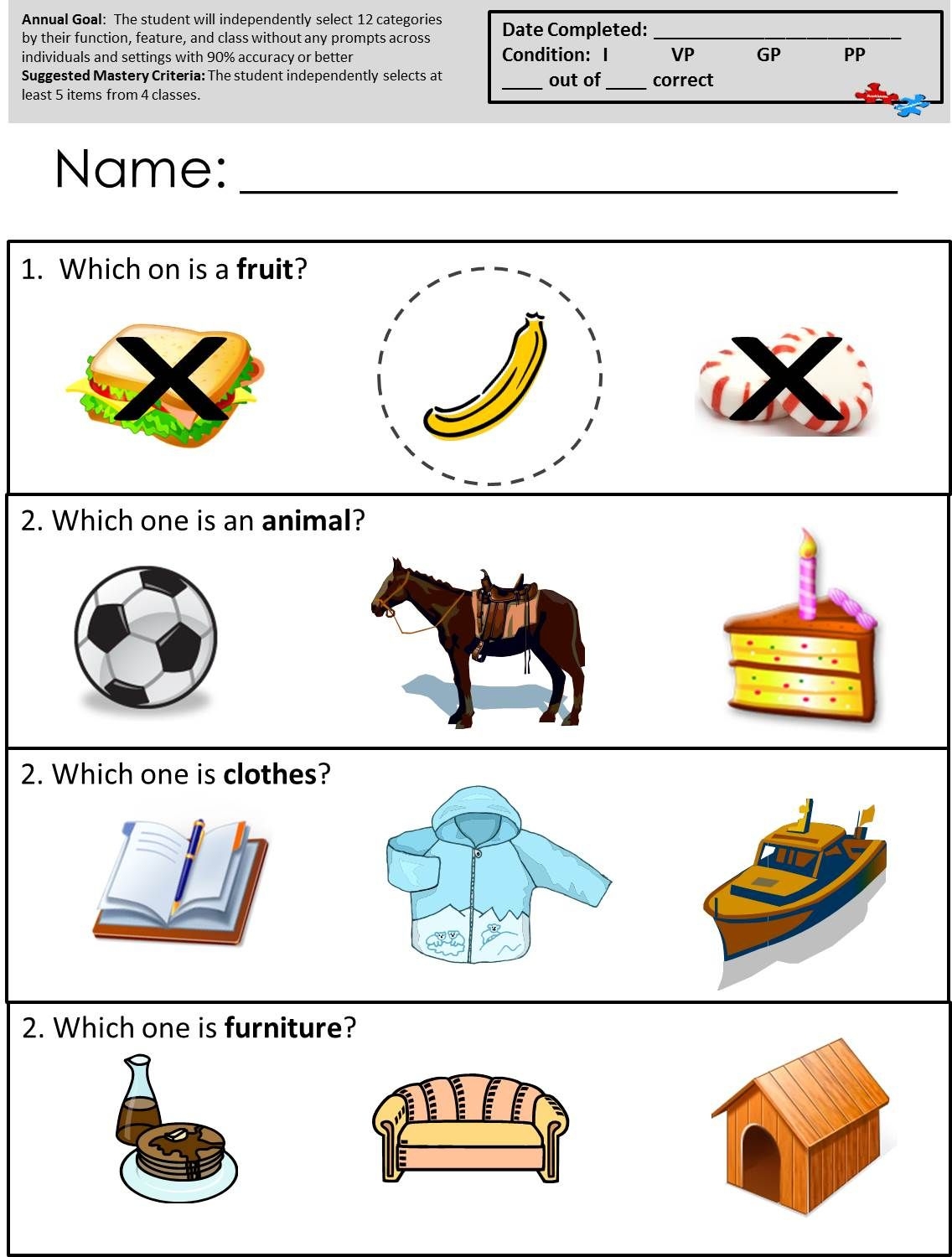 Printable Autism Activities
