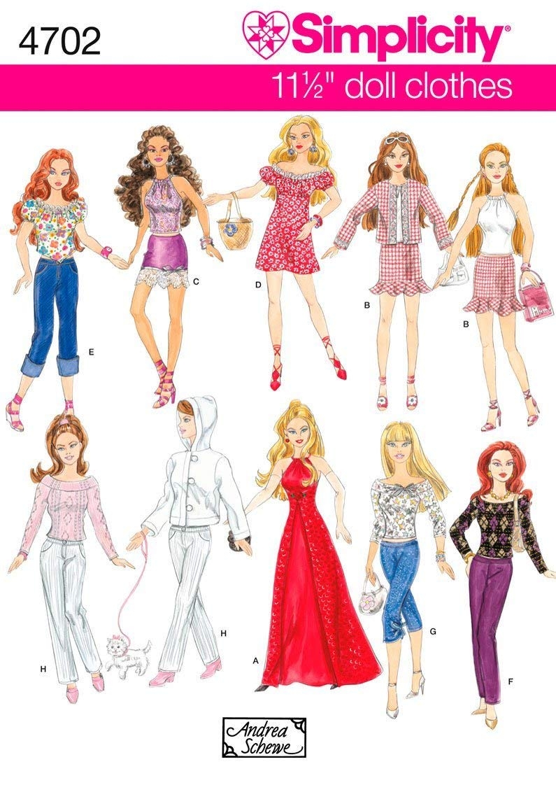 Printable Barbie Clothes Patterns Free Patterns