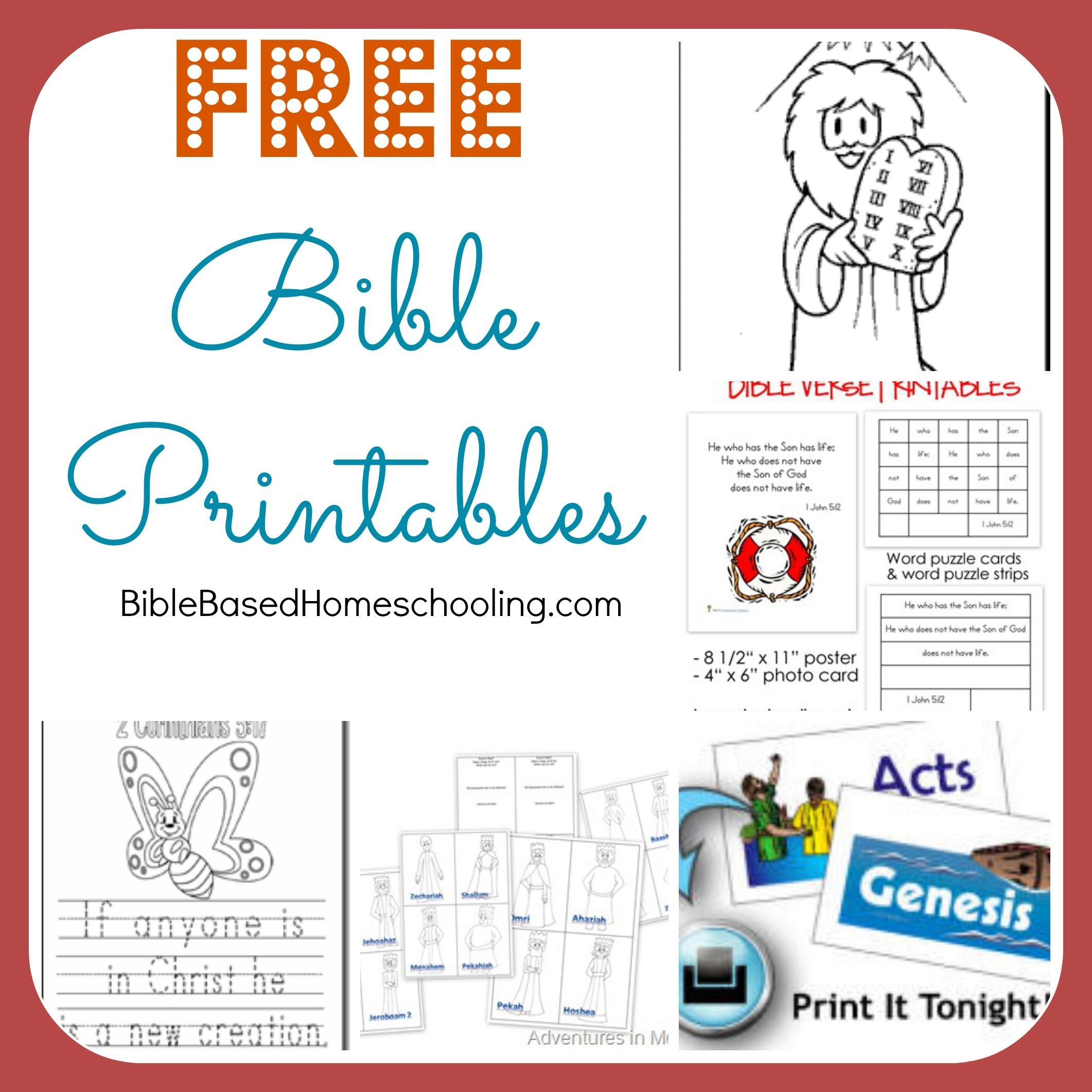 Printable Bible Lessons For Young Children
