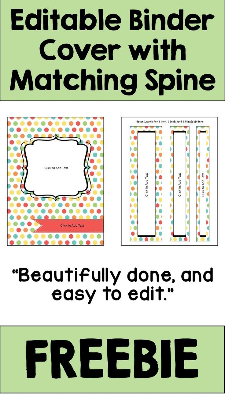 Printable Binder Spine Inserts