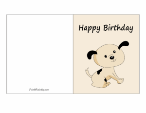 Printable Birthday Cards For Dogs Printable Blank World 20 Adorable