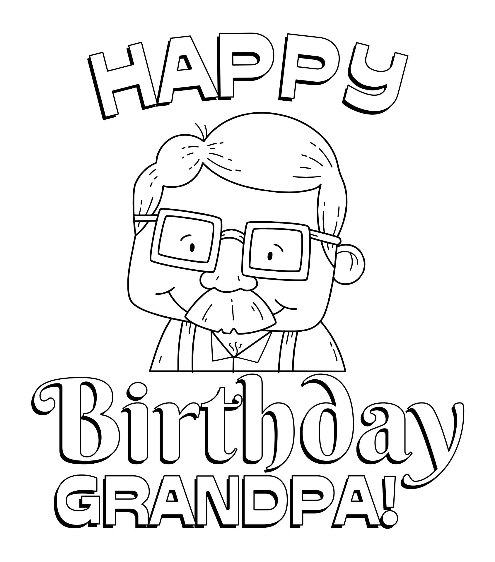 Free Printable Birthday Card For Grandpa