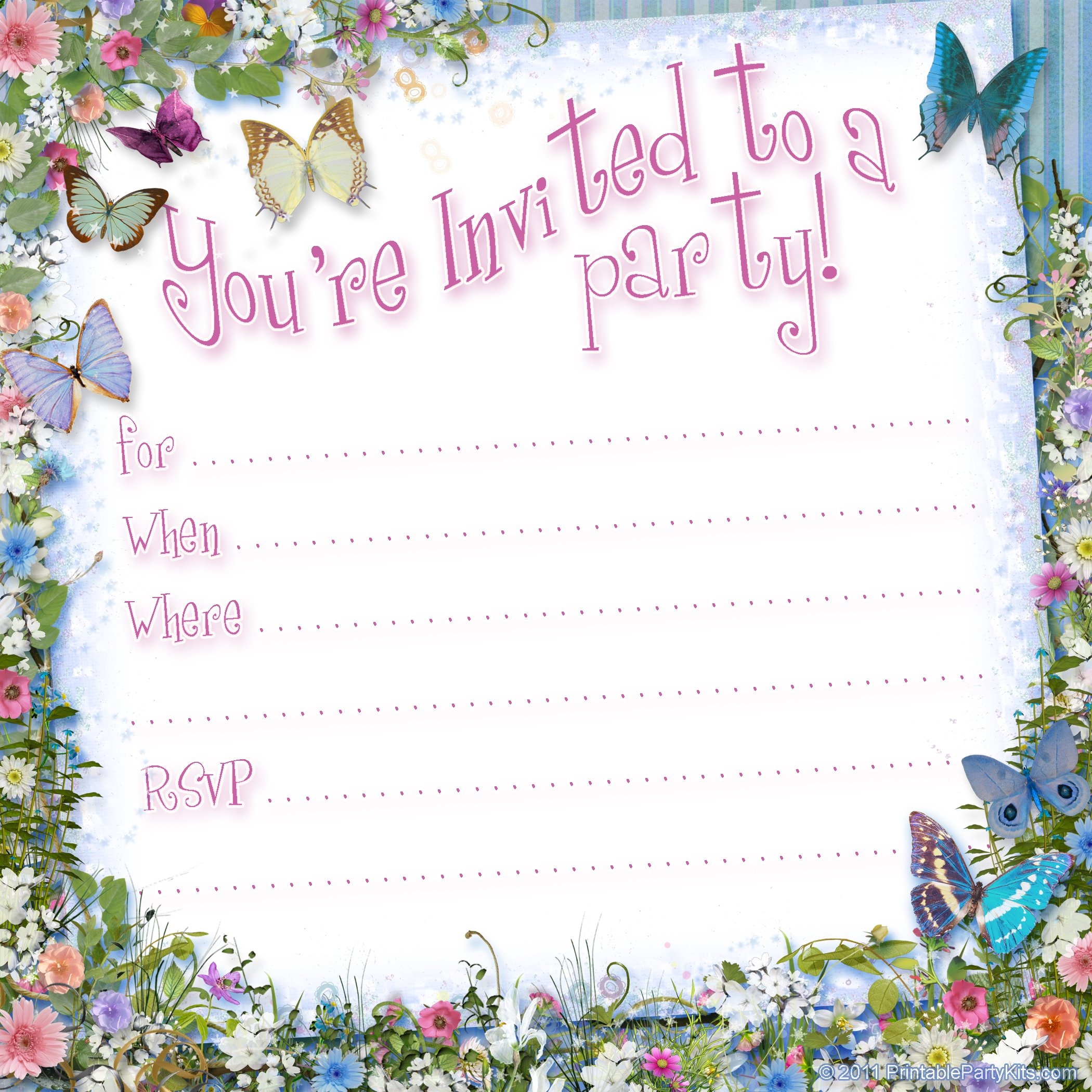 Printable Birthday Invitation Printable Free Templates