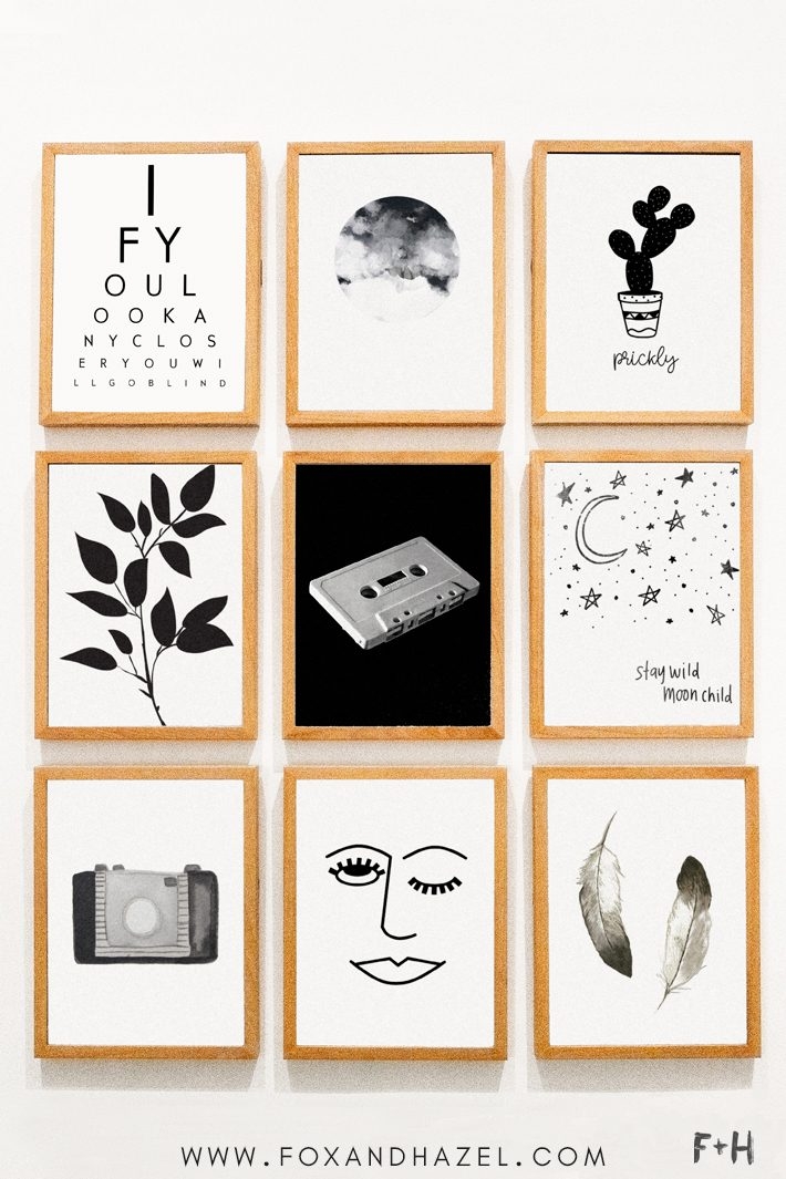 Printable Black And White Wall Art