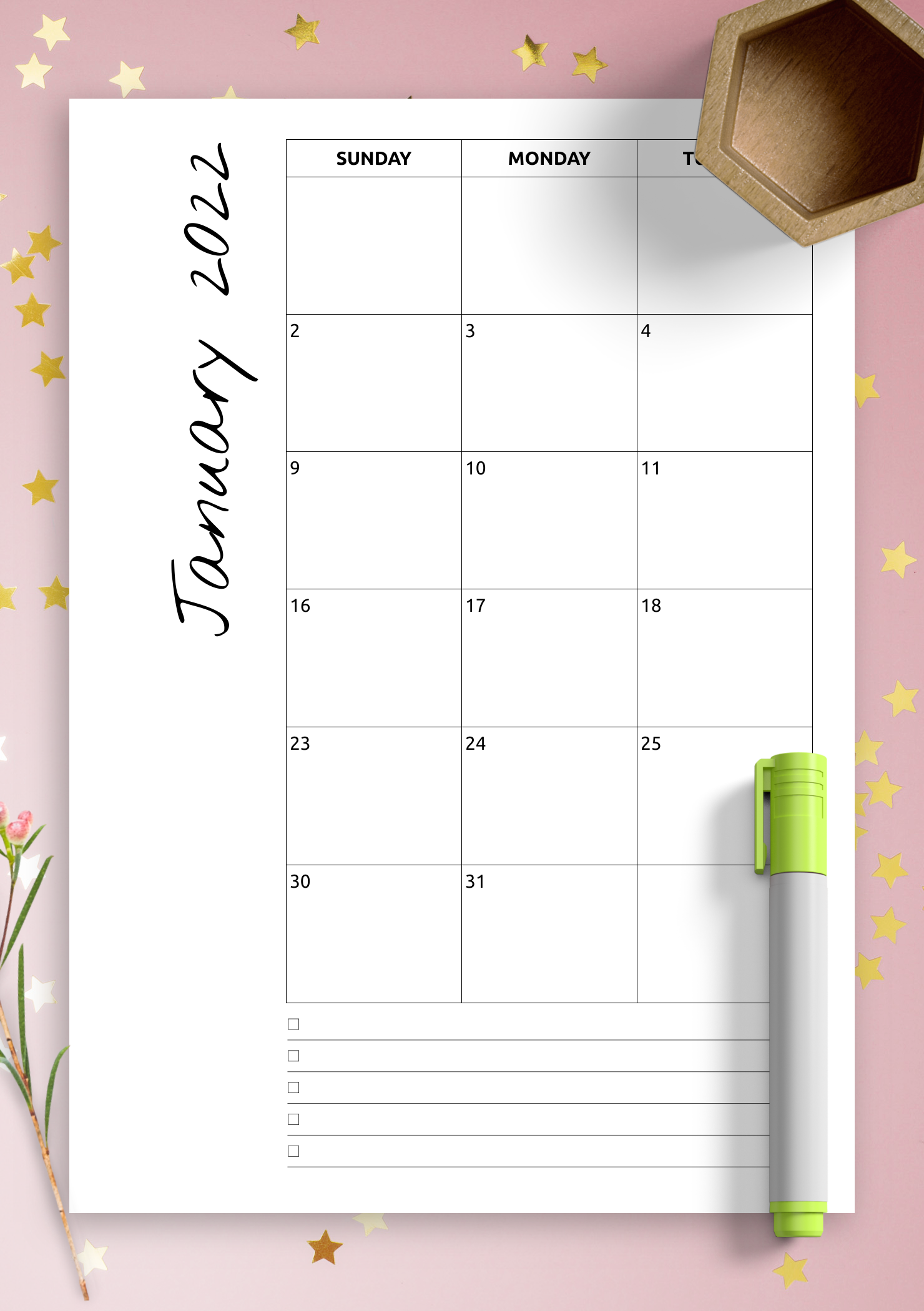 Printable Blank Monthly Calendar With Notes Free By Free Printable 