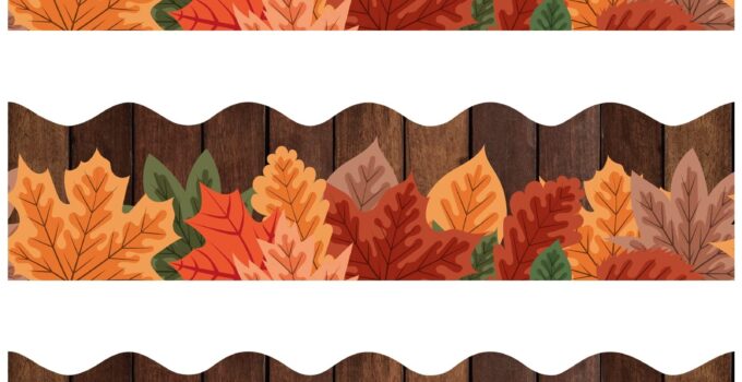 Free Printable Fall Bulletin Board Borders