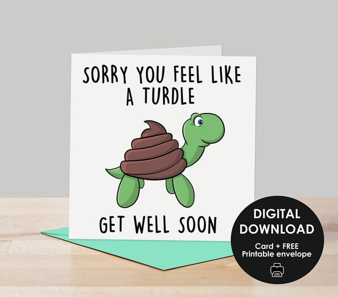 Printable Card Get Well Soon Card Printable Get Well Card Funny Get 