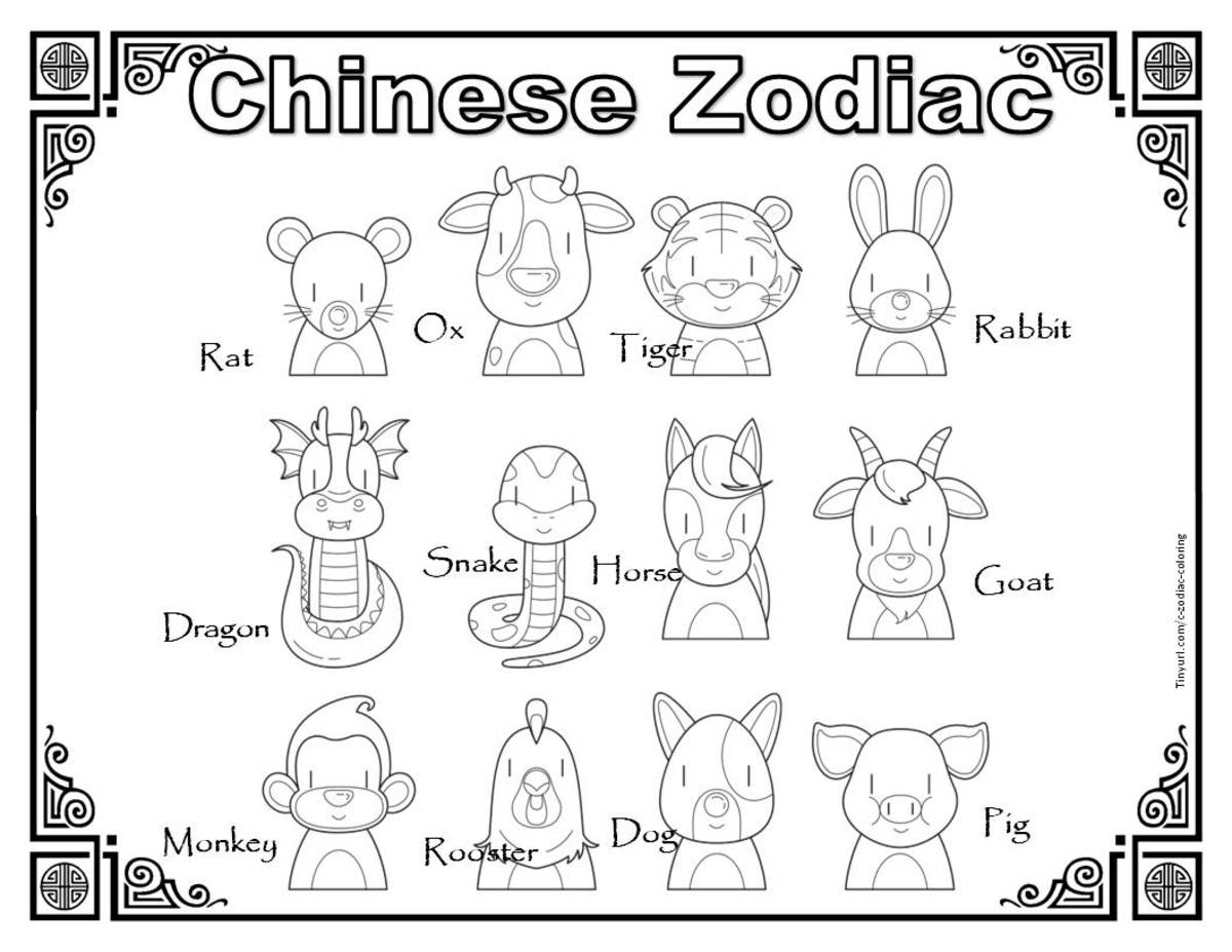 Printable Chinese Zodiac Coloring Sheets HubPages