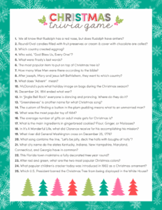 Printable Christmas Games With Answers Printable Online