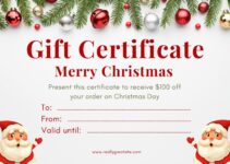 Free Printable Gift Certificate Templates For Christmas
