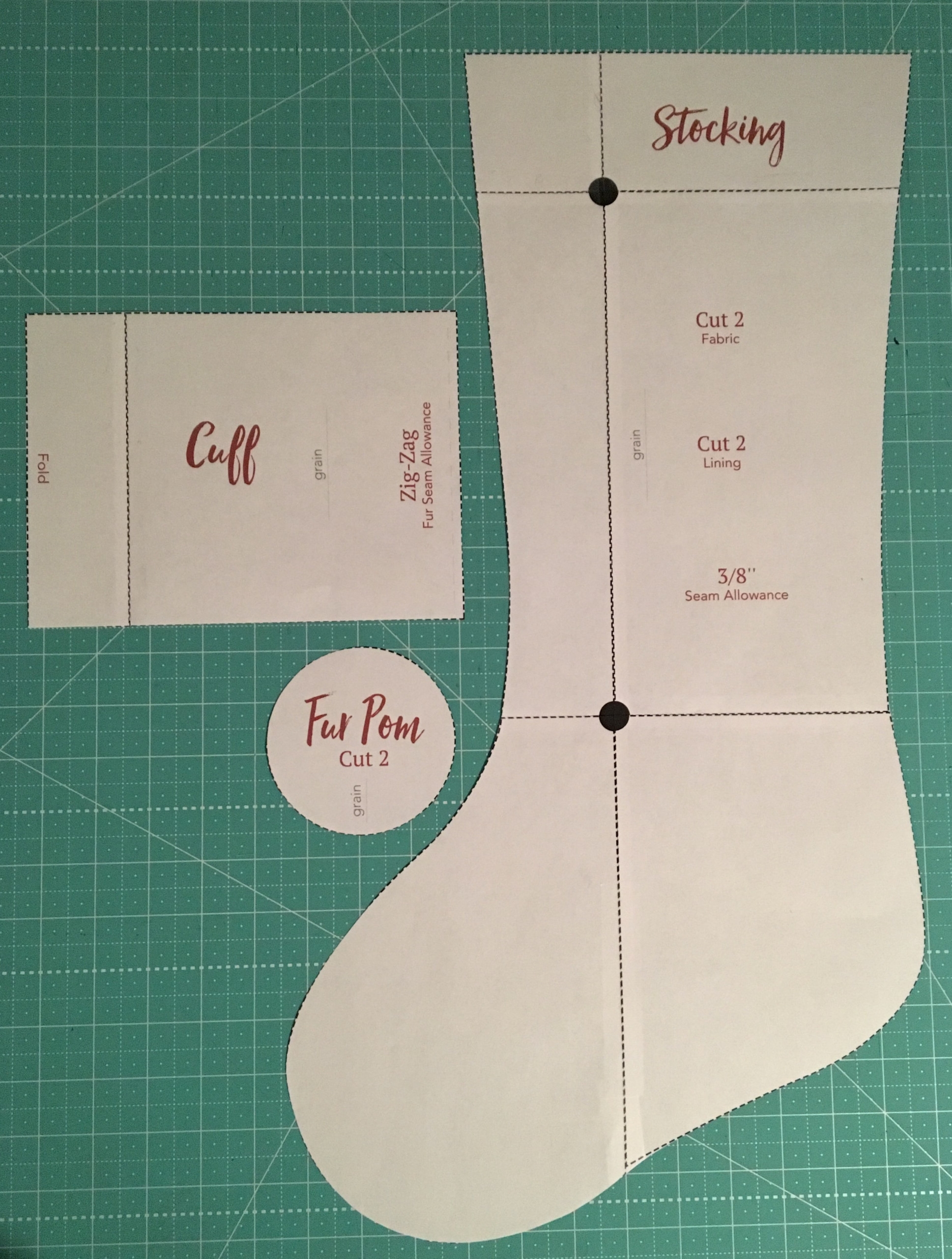 Printable Christmas Stocking Pattern
