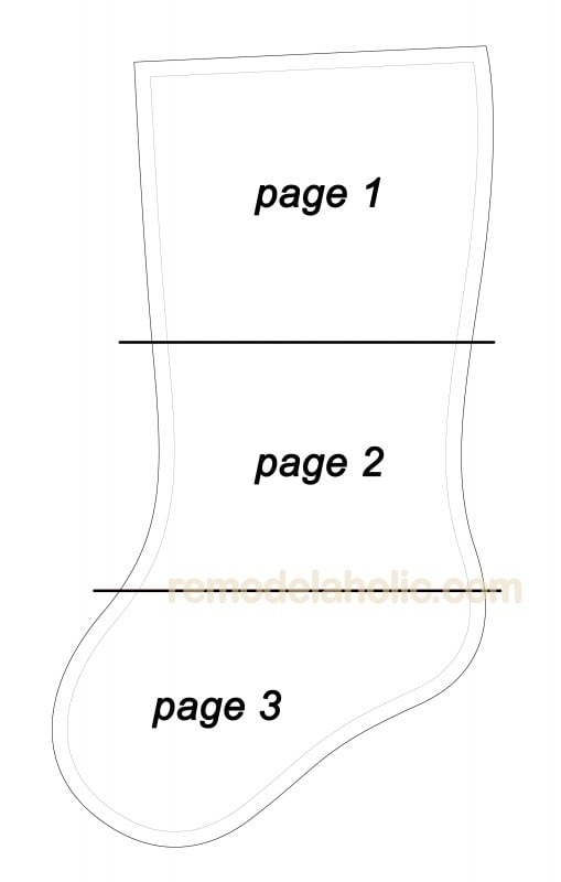 Printable Christmas Stocking Pattern Free