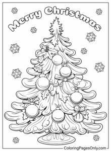 Printable Christmas Tree Coloring Page Free Printable Coloring Pages