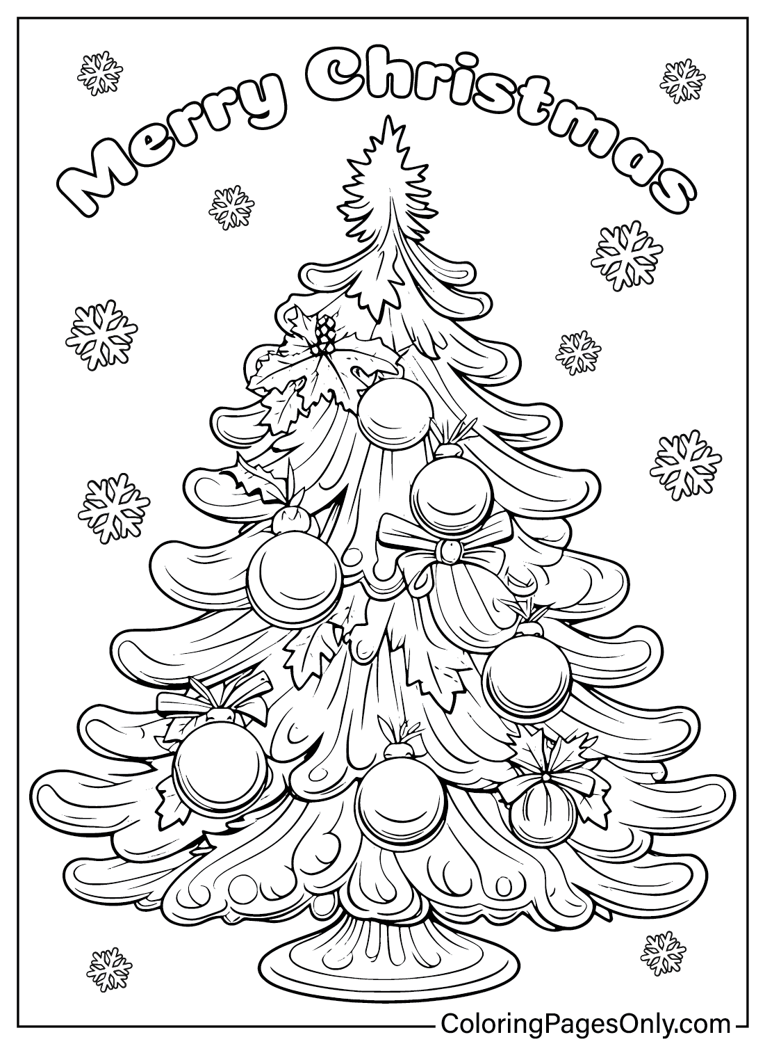 Free Printable Christmas Tree Coloring Page