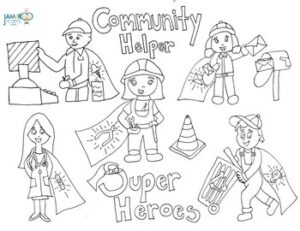 Printable Community Helpers Coloring Pages