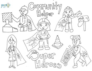 Printable Community Helpers Coloring Pages