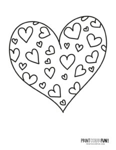 Printable Cute Heart Coloring Pages