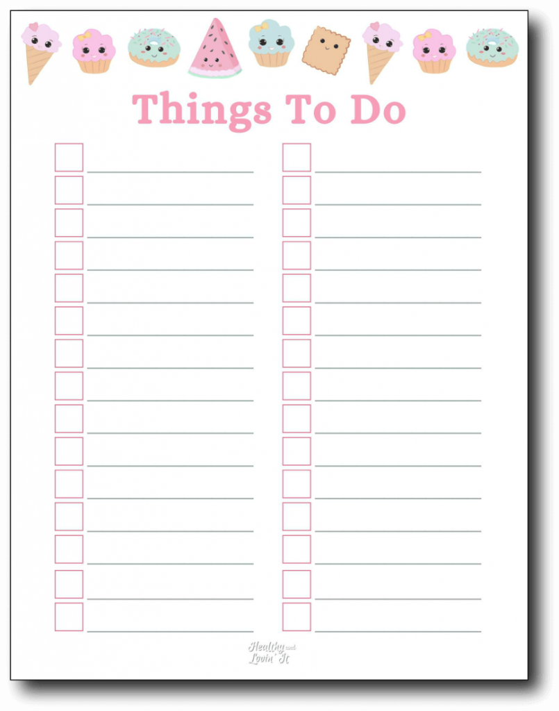 Printable Cute To Do List Template Printable Templates
