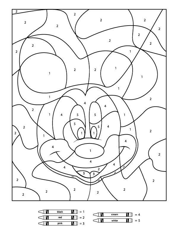 Printable Disney Color By Number