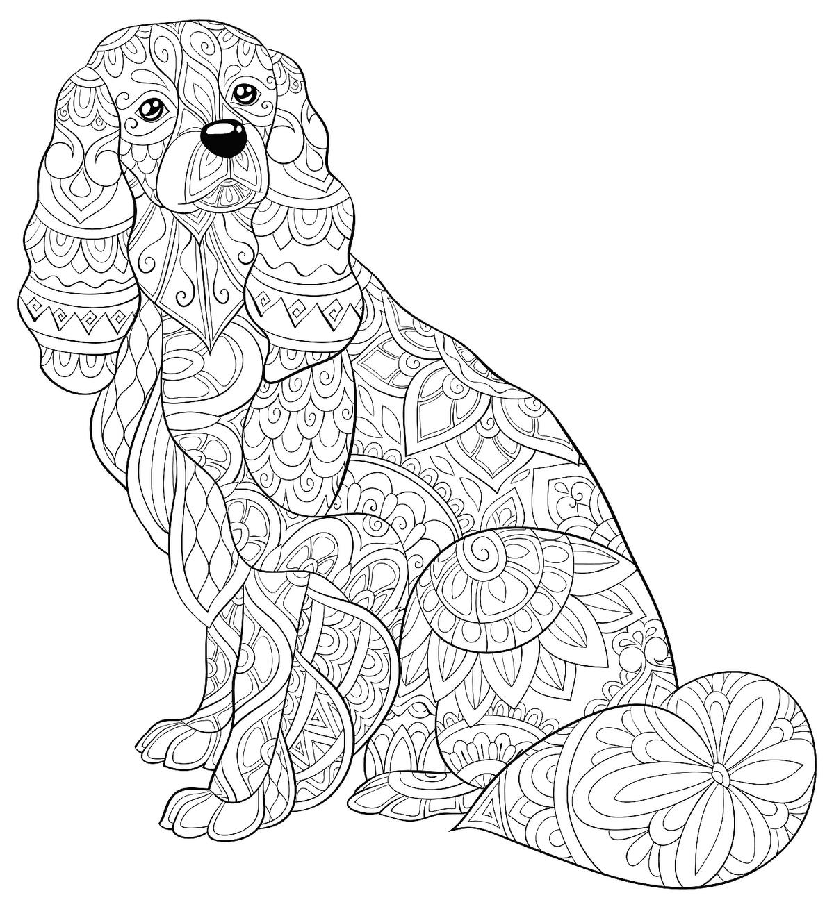 Free Printable Dog Coloring Pages For Adults