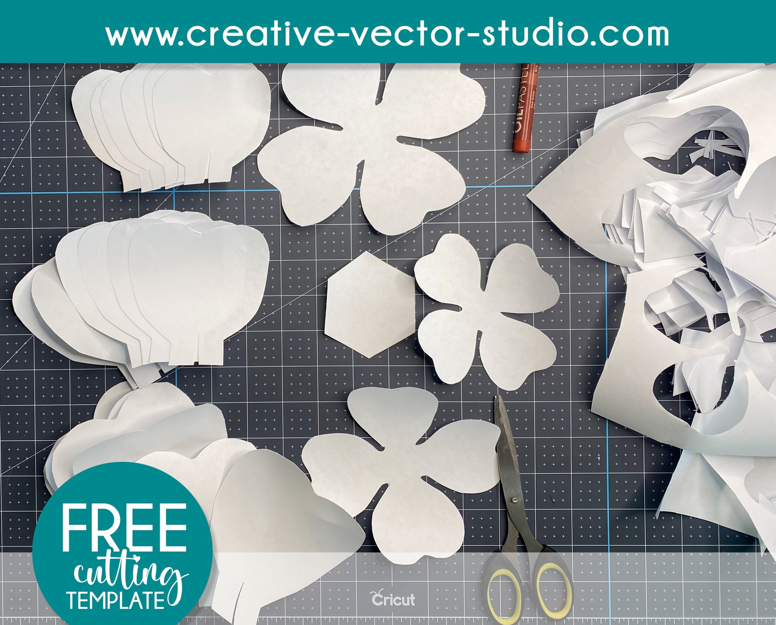 Printable Downloadable Free Cricut Paper Flower Template Free Giant 