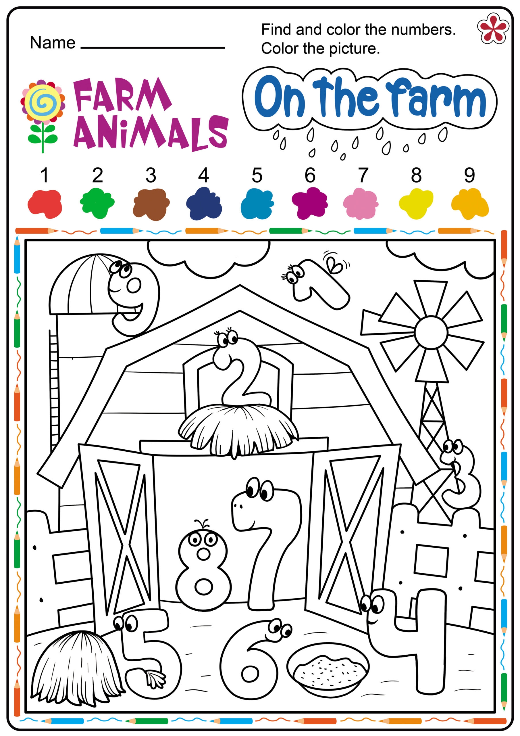 Printable Farm Worksheets For Preschool Printable Worksheets