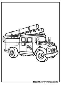 Printable Fire Trucks Coloring Pages